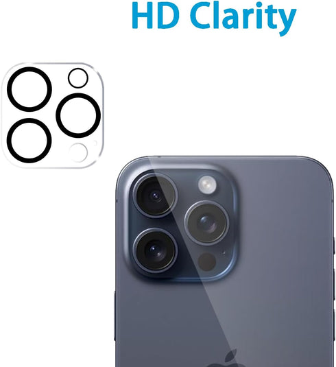3 Pack Screen Protector for iPhone 15 Pro Max 6.7 inch + 3 Pack Camera Lens Protector Tempered Glass Film...