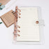 Clear A6 Binder Cover Rose Gold 6 Ring Budget Binders Snap Button Closure Loose Leaf Folders Refillable Soft Notebook Shell Protector(Rose Gold)...