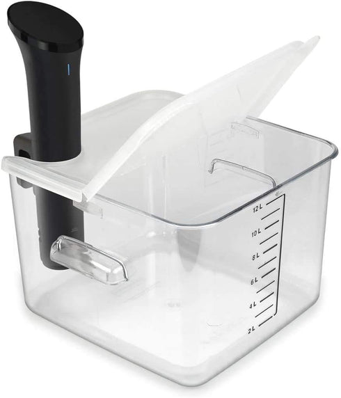 EVERIE Collapsible Hinged Lid Compatible with Anova Nano 750w, 800w, 900w, AN500-US00 1000w and Compatible with Rubbermaid Container 12,18,22 Quar...