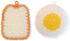 Toast and Eggs Shaped Acrylic Dish Scrubbers, Cute Food Shaped Net Cloth Kitchen Scrubber/ Dish Sponge/ Dishcloths...