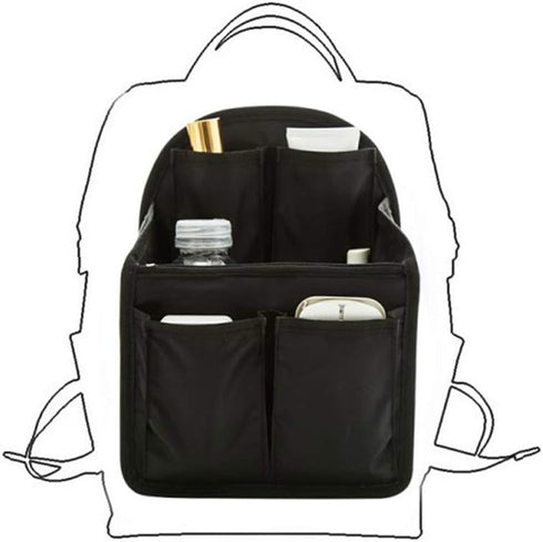 Nylon Backpack Organizer Insert Diaper Bag Purse Organizer Detachable Bag in Bag for Men Women Black...