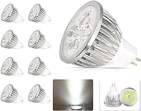 4W LED MR16 Bulbs 12V 4W LED Spotlight Bulb for Landscape Track Light, MR16 GU5.3 Base,12 Volt,4W(35W Equivalent Halogen Replacement),Cool White 6...