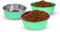 32oz Dog Bowls Double Layer Insulated Water and Food Bowl for Dogs & Cats Portable Stainless Steel Travel Bowl with Non-Slip Rubber Base - Green...