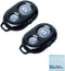 2 Pack eCostConnection Wireless Remote Control Shutter Button for iPhone and Android Smartphones, Black, Microfiber Cleaning Cloth...
