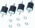 4pcs 25 x 25mm Rubber Mounts Rubber Vibration Isolator Mounts Shock Absorber with M6 x 19mm Studs Vibration Isolators...