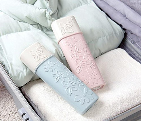 2PCS Portable PP Plastic Toothbrush Toothpaste Holder Case for Travel Use Color Random...