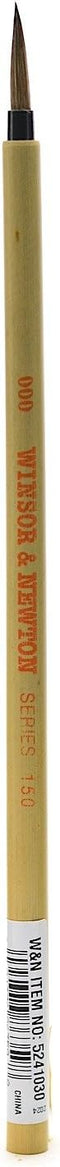 Winsor & Newton Series 150 Bamboo Short Handle Brush-Round #000,Brown...
