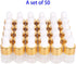50 Clear glass Dropper Bottle 1/3/5ML Essential Oil dropper Bottle and Measuring Pipette Golden Bottle with Lid Empty tincture Bottle Perfume Cosm...
