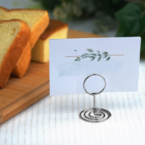 20pcs Mini Place Card Holders, Cute Table Number Holders, Classy Table Card Holder Table Picture Stands, Elegant Wire Photo Holder Menu Memo Clips...
