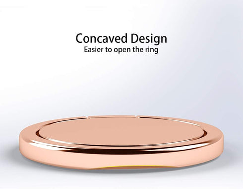 Ultra Slim Phone Ring Holder, Tomorotec Thin Cell Phone Ring Stand for Magnetic Car Mount with Black Car Mount Hook - for iPhone X XR XS 8 7 Plus ...