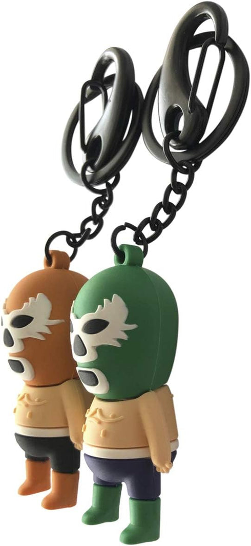 BY MEXICO Mexican Character 3D Keychain, Flexible PVC Colorful Designs...