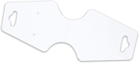 The Display Guys Pack of 100 pcs 1 7/8" X 4 3/4" inch(47mm x 123mm) White Fold Over Paper Necklace Earrings Display Hanging Cards for Jewelry Acce...