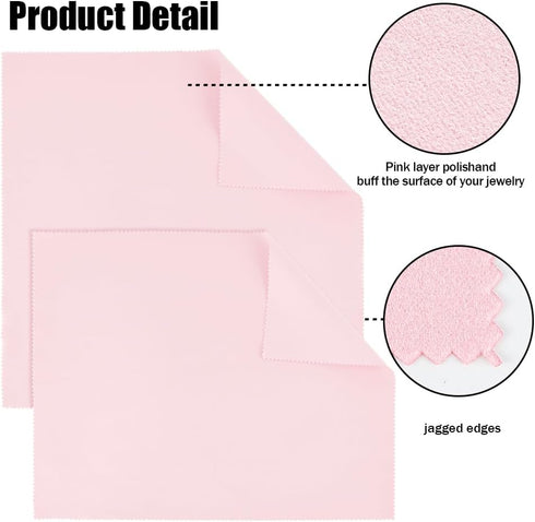 Beebeecraft 4Pcs Large Silver Polishing Cloth Rectangle Jewelry Cleaning Cloth for Sterling Silver Gold Brass and Copper Jewellery Polishing Cloth...