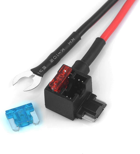 Car Cigarette Lighter with Fuse,Jtron 1set 1m Car Cigarette Lighter Adapter Add-a-Circuit TAP Adapter Lead 1.0mm (18WAG) Cable with 12V Fuse Holde...