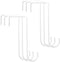 KANEALU Fence Hooks 6 Pack 6x2.1x0.2 inches, Stainless Steel, Ideal for Hanging Planters, Bird Feeders, Lanterns, and Tool&Decorations (White)...