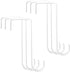 KANEALU Fence Hooks 6 Pack 6x2.1x0.2 inches, Stainless Steel, Ideal for Hanging Planters, Bird Feeders, Lanterns, and Tool&Decorations (White)...
