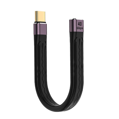USB C Extension Cable(0.4Ft), Short USB-C Male to Female Flexible Cable Support Thunderbolt 4/3,USB4, PD 100W,8K/4K Video,40Gbps Date Transfer for...