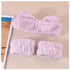 Makeup Hair Headband Purple Wristbands for Washing Face Spa Head Band Wrist Bands Facial Headbands for Skincare Arm Cuffs for Washing Face 3Pcs...