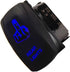 ESUPPORT Car 12V 20A Light Button Rocker Toggle Switch Blue LED Rear Light ON OFF 5Pin...