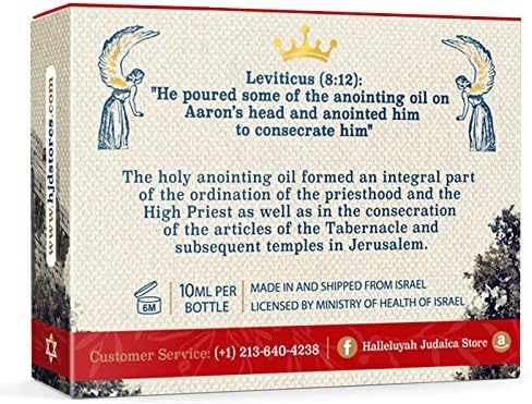 Anointing Oil from Israel - Set of 3 Anointing Oil from Jerusalem - Pomergranate, Cinnamon & Cedar of Lebanon Biblical Oils | Total Amount 1oz Ano...