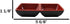 Ebros Red And Black Melamine Traditional Design Condiments Ketchup BBQ Soy Sauce Dipping Bowl or Dish With Divider 2 Partition Compartments Housew...