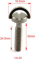 HJ Garden 2pcs 1/4-20 Thread D-Ring Stainless Steel Camera Fixing Screws for Camera Tripod Monopod QR Plate,D Shaft Quick Release Plate Mounting S...