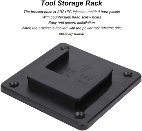 2pcs Electric Tool Holder Power Machine Storage Rack for Makita 18V Electric Tool(Black)...