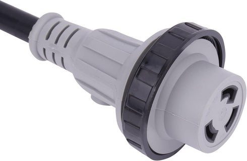 AA Ignition 15 Amp to 30 Amp RV Adapter 12 Inch - 5-15P Male to L5-30R Female - 125V/3750W Dogbone Electrical Converter Plug w/Twist Lock, LED Ind...