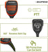 BAOFENG BF-F8HP Microphone Speaker Dual PTT Handheld Mic Waterproof Upgrade of Original BF Mic for GMRS Ham Radio 2Pin K Orange Compatible with UV...