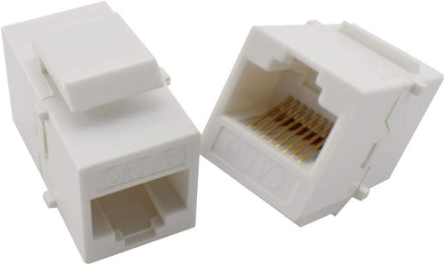 CAT.6 RJ45 Ethernet Wall Plate, OZXNO 1-Pack RJ45 Female to Female Keystone Jack Wallplate Removable Cat6 Inline Coupler Faceplate Compatible with...
