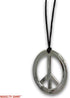 Peace Sign Pendant Necklace 70's Hippie Costume Silver, Black...