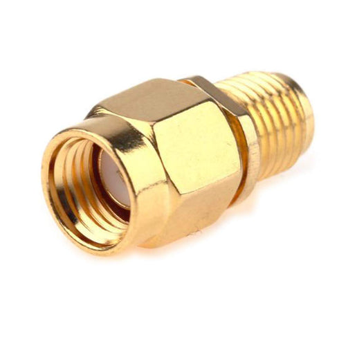 SMA Female to RP-SMA Male Jack Adapter, 50ohm, Pure Brass, Antenna, Coaxial, 4 Pack...