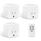 HBN Remote Control Outlet with 100FT RF Signal, Wireless On Off Switch Plug for Household Appliances, Battery Included, 15A/1875W(3 Outlets + 1 Re...