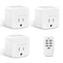 HBN Remote Control Outlet with 100FT RF Signal, Wireless On Off Switch Plug for Household Appliances, Battery Included, 15A/1875W(3 Outlets + 1 Re...