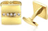 HONEY BEAR Gold Square Crystal Cufflinks for Mens Shirt Steel Wedding Gift...