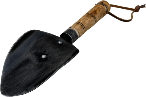 Hand Forged Metal Garden Trowel with Wooden Handle Wrought Iron Handmade Garden Tools for Home Classic Look Black Antique Finish Heavy Duty Garden...