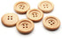 CRAFTMEMORE Wooden Buttons 4 Holes Round Wood Button for Garment Sewing DIY Crafts B739 (15mm, 12pcs)...