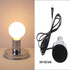 Industrial Table Lamp Base, E26 E27 Lamp Base Without Shade, Mini Short Desk Lamp Exposed Bulb Base, Simple Metal Edison Light Bulb Stand?Silver?...