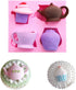 Teapot Cup Cupcake Shape Afternoon Tea Silicone Mold Sugar Chocolate Candy Fondant Cake Cupcake Toppers Decoration Tool Polymer Clay Epoxy Resin M...