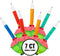 Brite Star 7 Count Bubble Lights, Red/Green Base, Multicolor...