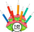 Brite Star 7 Count Bubble Lights, Red/Green Base, Multicolor...