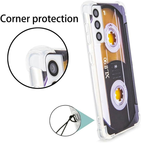 Case for Galaxy S21 5G Shockproof Scratchproof with TPU Soft Bumper Retro Music Cassette Tape Case Compatible with Samsung Galaxy S21 5G...