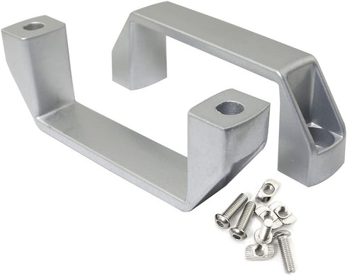 2-Pack Silver Aluminium Alloy Handle Rectangular Industrial Pull Handle for 20 Series Aluminum Extrusion Profile Accessories 90mm...