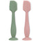 Diaper Cream Applicator Set - Soft Silicone Baby Butt Brush with Suction Base, Baby Butt Spatula, Full Size, 2 Piece - Newborn Baby Essentials (Sa...