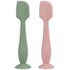 Diaper Cream Applicator Set - Soft Silicone Baby Butt Brush with Suction Base, Baby Butt Spatula, Full Size, 2 Piece - Newborn Baby Essentials (Sa...