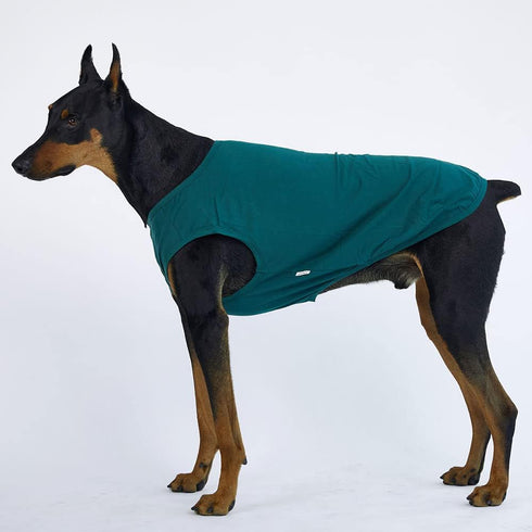 Dog Sleeveless Tank Top Cotton Shirts for Dogs Plain Sleeveless T-Shirts Soft Breathable Cool Dog Shirt pet Clothes (4X-Large, Green)...