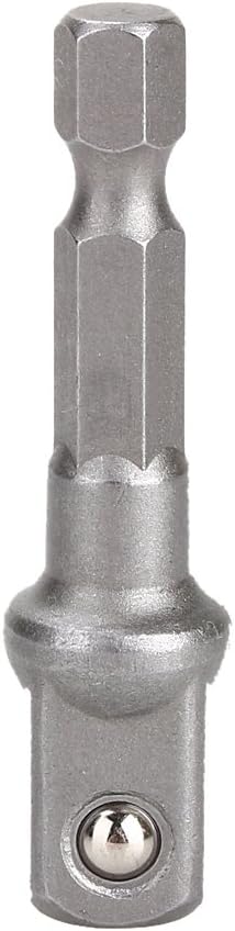 Power Drill Sockets Adapter Sets Hex Square Socket Wrench Power Extension Adapter Bit Set for Drills 3pcs 1/4" 3/8" 1/2" Bits Nut Driver Chrome Va...