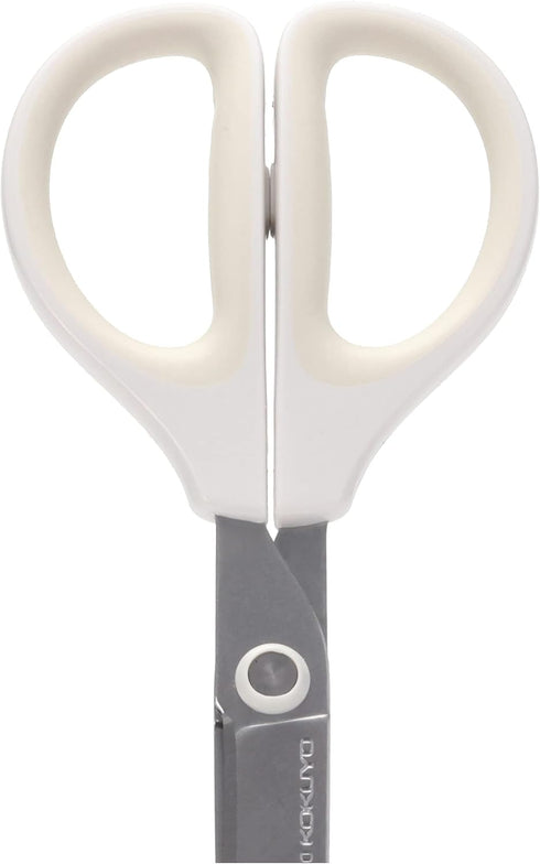 Kokuyo Saxa Glueless Scissors, White, 3D Blade, Symmetrical Handle for Both Right-hand and Left-hand, with Safety Cap, Japan Import (HASA-P280W)...