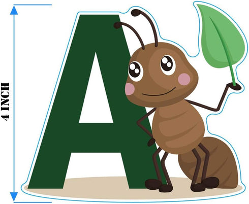 DEKOSH Animal Alphabet Kids Wall Decals - Peel & Stick Educational Baby Stickers for Playroom, Classroom Decoration...