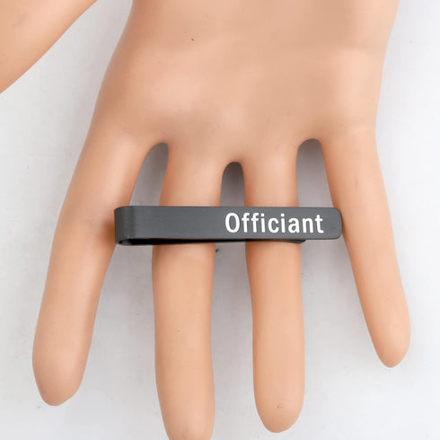 FEELMEM Wedding Officiant Gift Officiant Stainless Steel Tie Clips Wedding Party Appreciation Gift for Wedding Officiant...